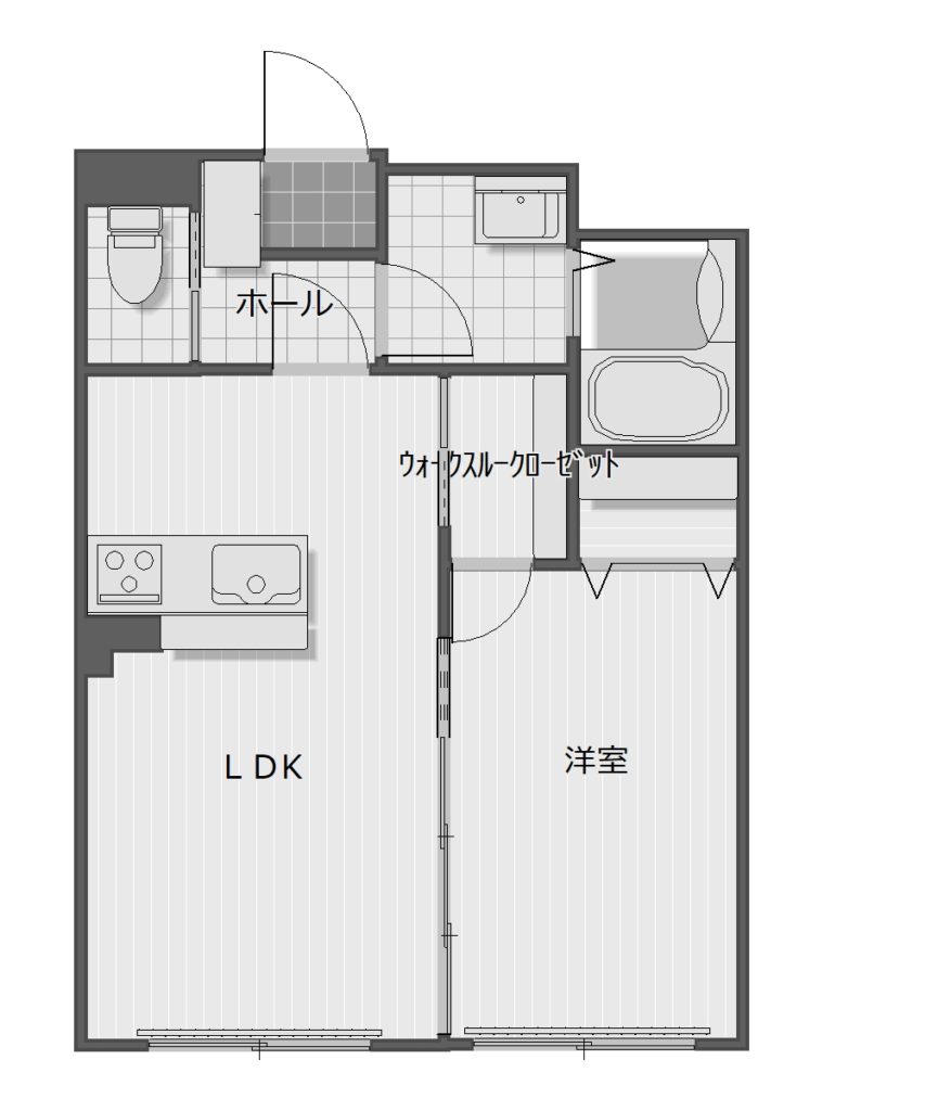 北関東近郊住宅地１LDKリフォーム