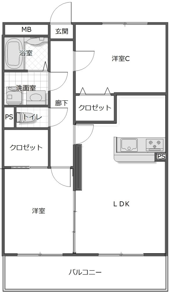 住宅地の２LDK